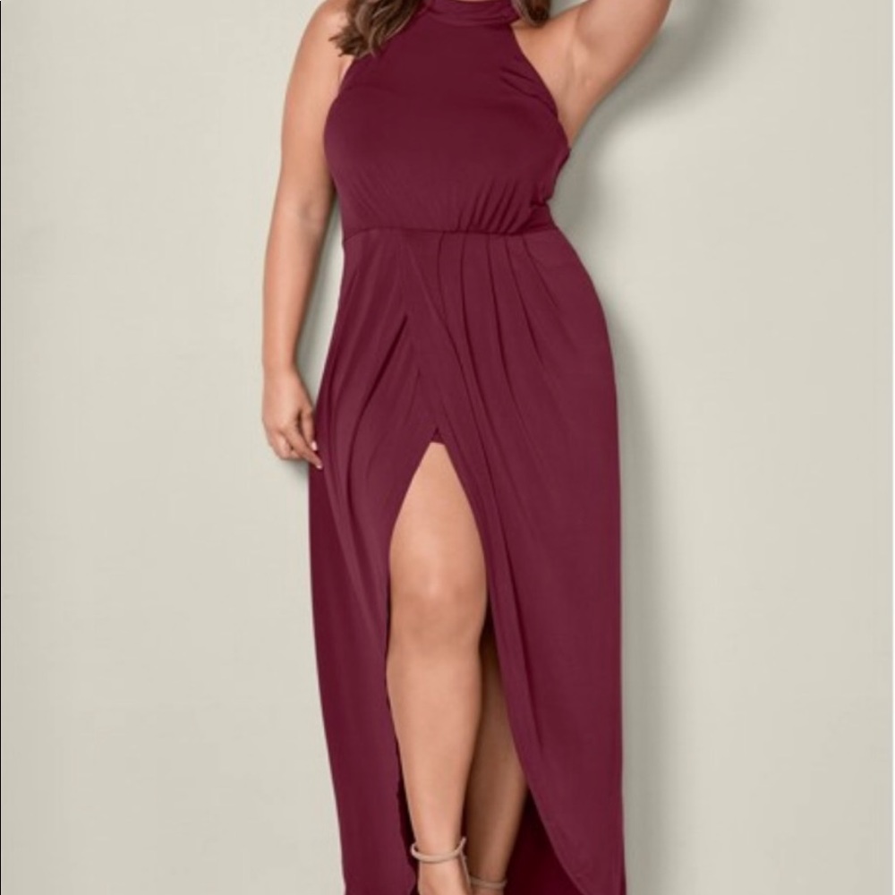 Plus size drape dress